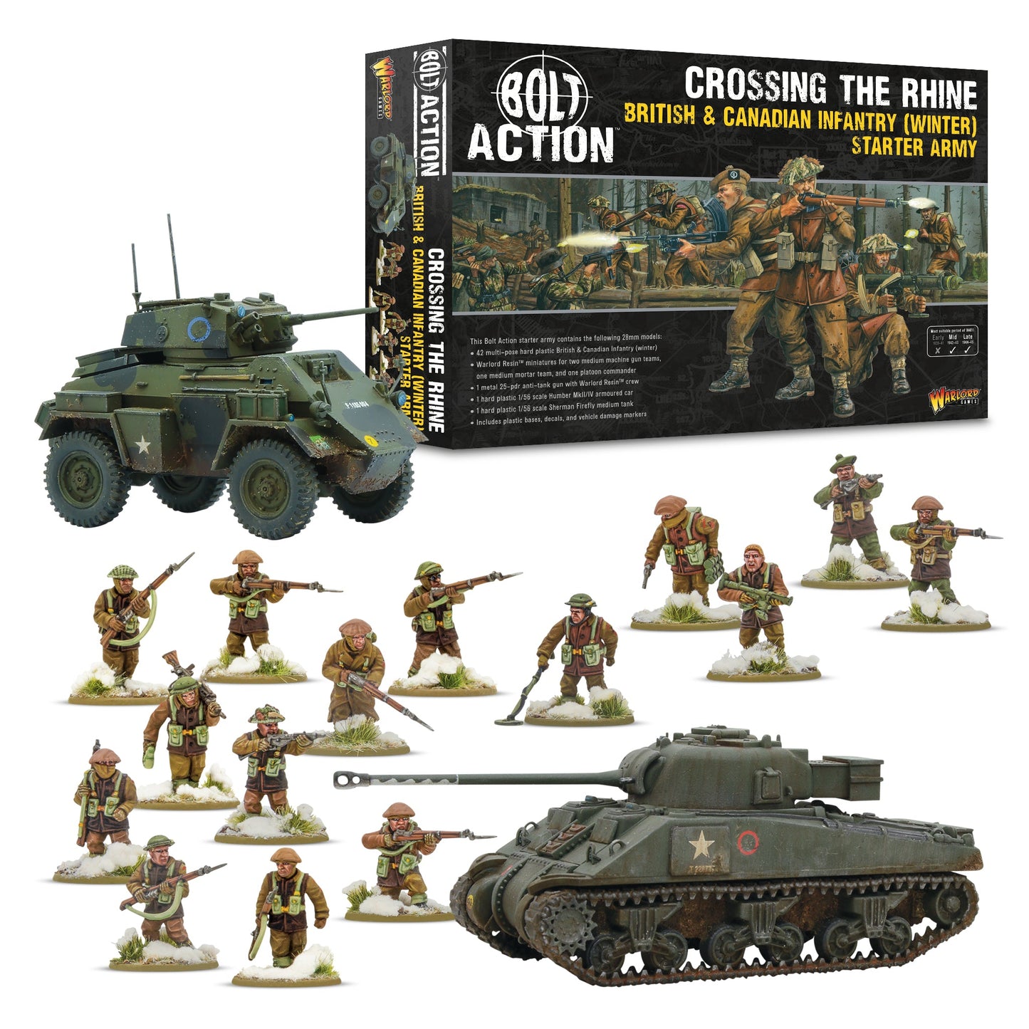 Crossing the Rhine - British & Canadian infantry (winter) Starter Army