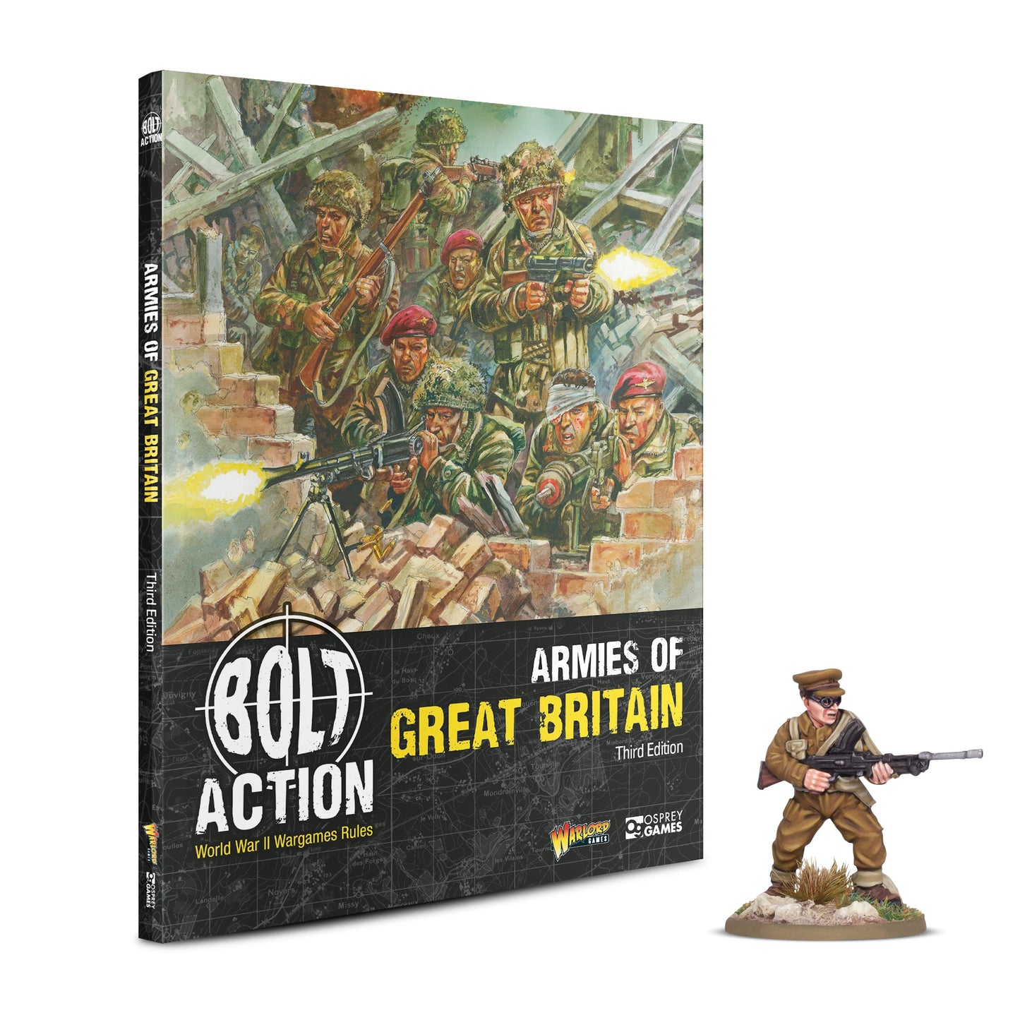 Bolt Action Armies of Great Britain 3rd Edition Rulebook (w/ John Henry Cound Brunt special figure) (Copy)