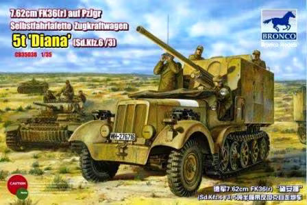 7.62cm FK36(r) auf PzJgr Selbstfahrlafette Zugkraftwagen 5t 'Diana' (Sd.Kfz.6/3)