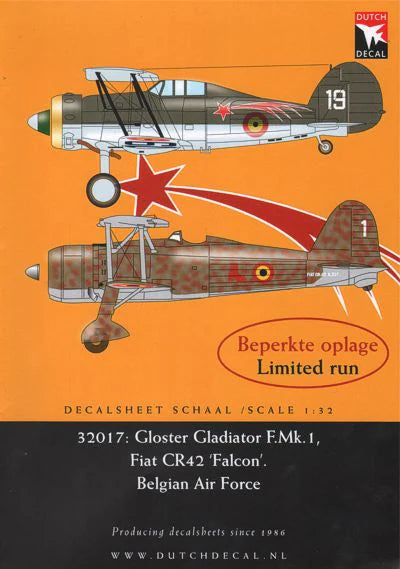 Gloster Gladiator Mk.I + Belgische Decals