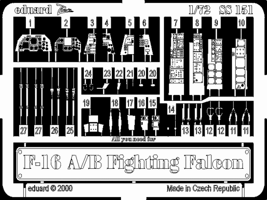 F-16A/B Interior PE