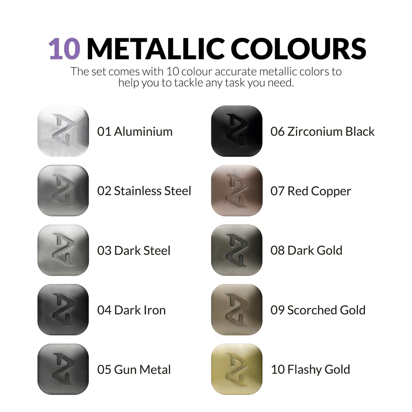 Gaahleri Metallic Markers Set