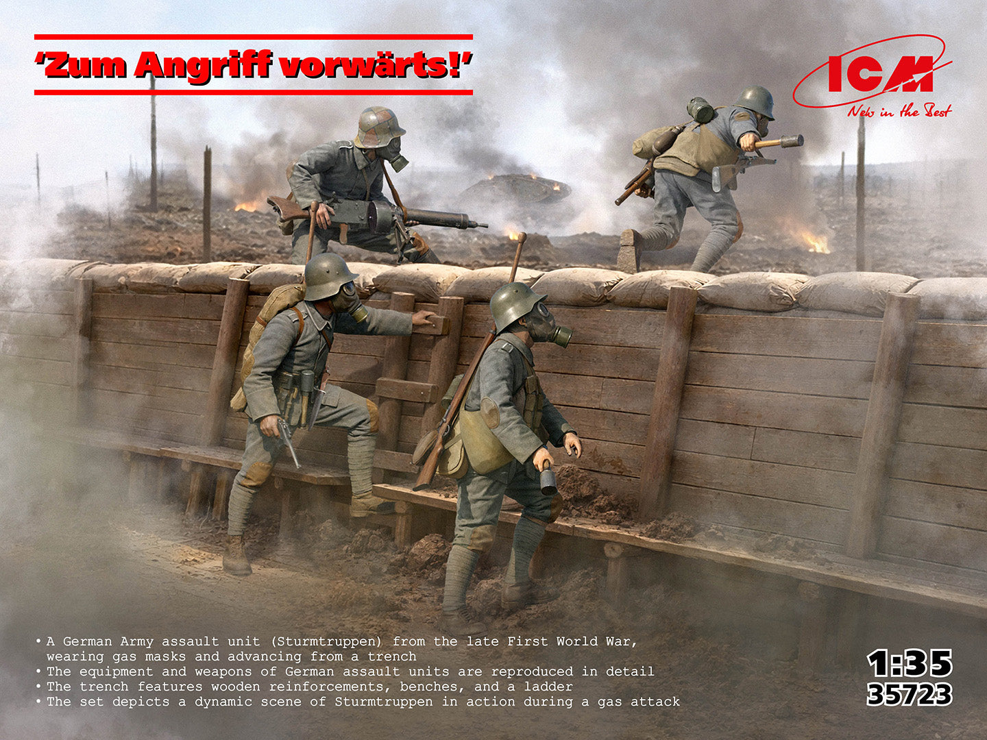 "Zum Angriff vorwärts!" - German stormtroopers WWI