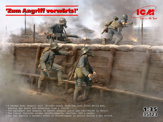 "Zum Angriff vorwärts!" - German stormtroopers WWI