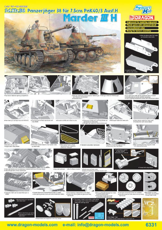 Sd.Kfz.138 Panzerjäger 38 für 7.5cm PaK40/3 Ausf.H - Marder III H