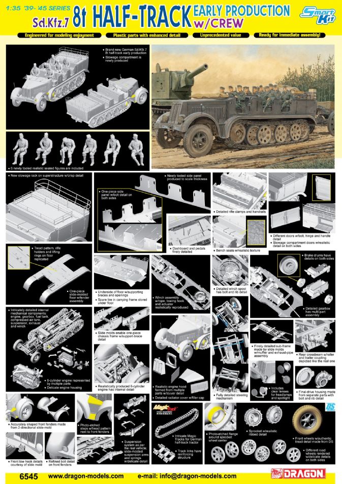 Sd.Kfz.7 8t Half-Track Early Production w/ crew