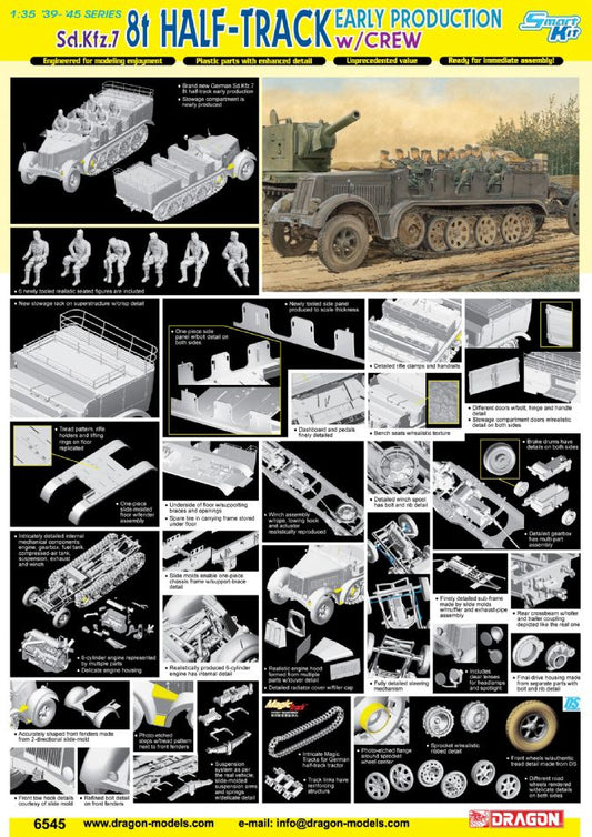 Sd.Kfz.7 8t Half-Track Early Production w/ crew