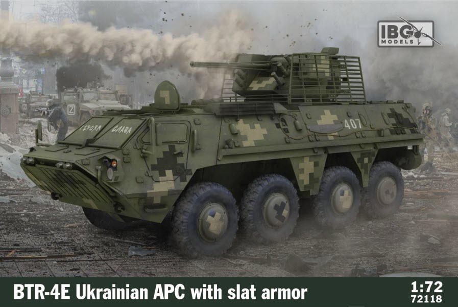 BTR-4E Ukrainian APC with slat armor