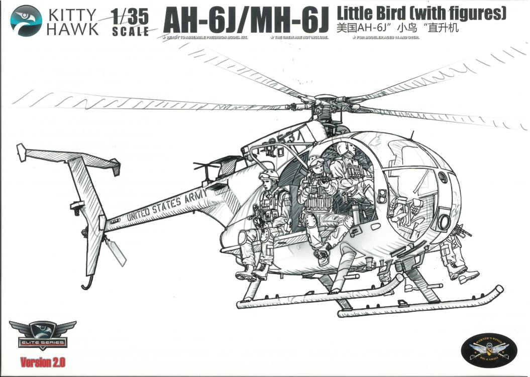 AH-6J/MH-6J Little Bird (with 3D printed resin figures)