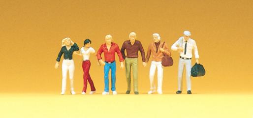 Architectural figures - Walking Passers-by (painted)