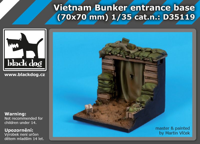 Vietnam bunker entrance base (70x70 mm)