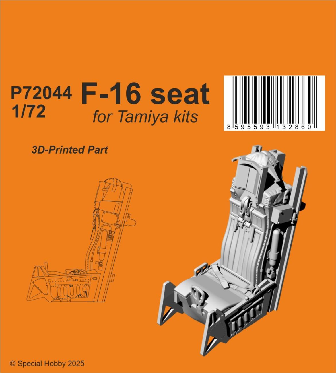 F-16 seat - 3D print
