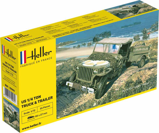 US 1/4 ton truck & trailer