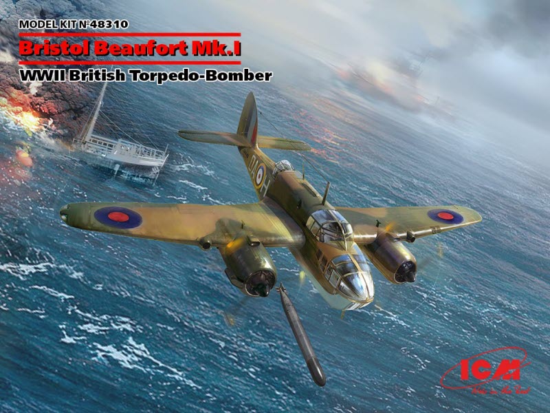 Bristol Beaufort Mk.I WWII British Torpedo Bomber