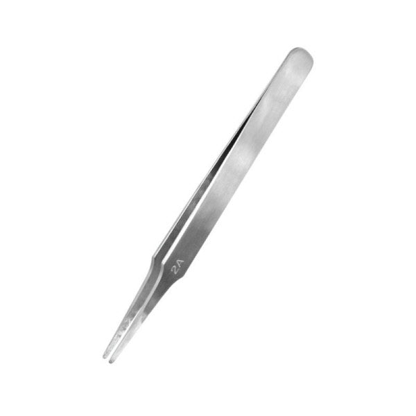 Flat Rounded Stainless Steel Tweezers