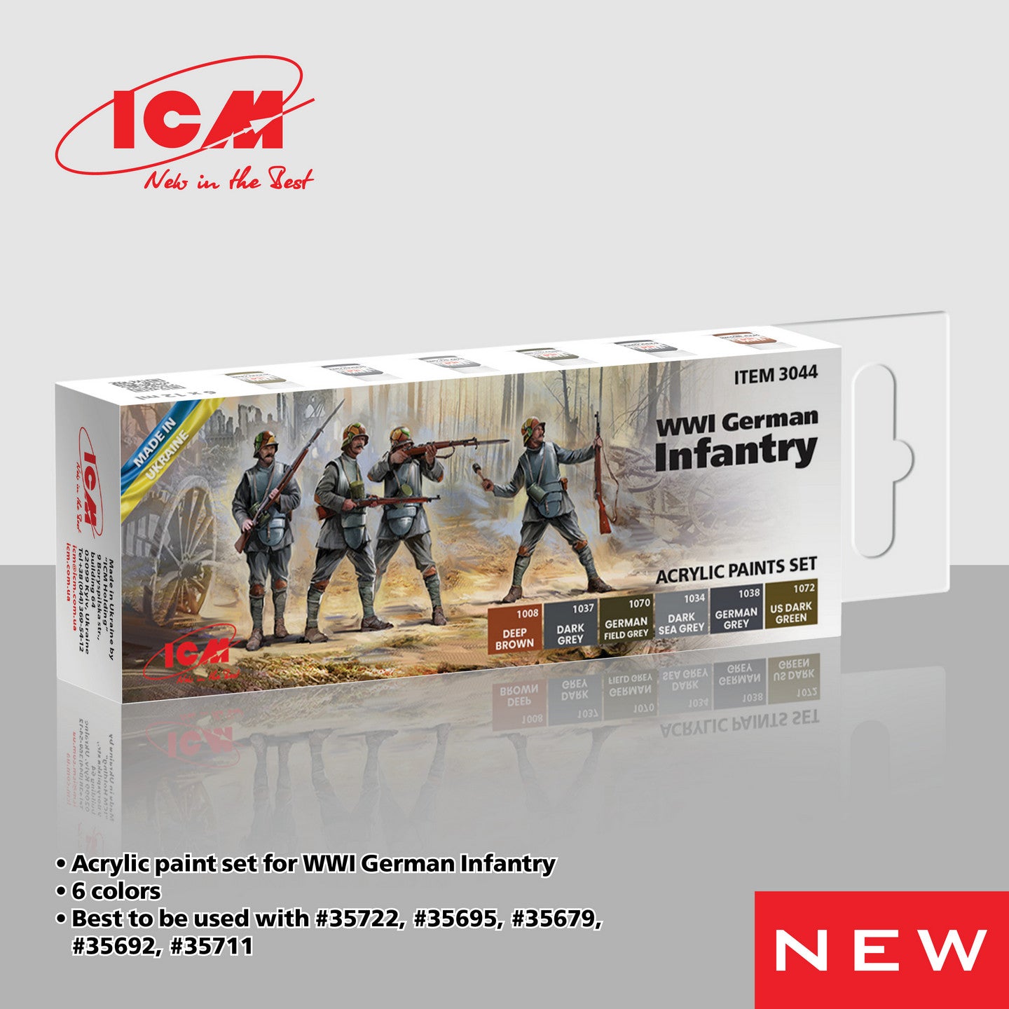 WWI German Infantry Acrylic Paints Set