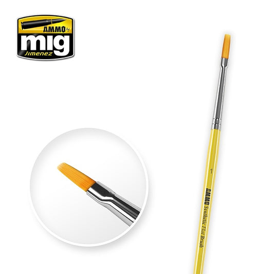 Ammo Synthetic Flat Brush 1