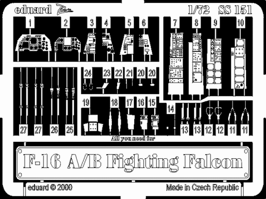 F-16A/B Interior PE
